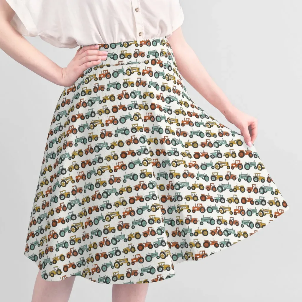 Pique Custom Printed Tractor Fabric Yardage - Teal alternate view