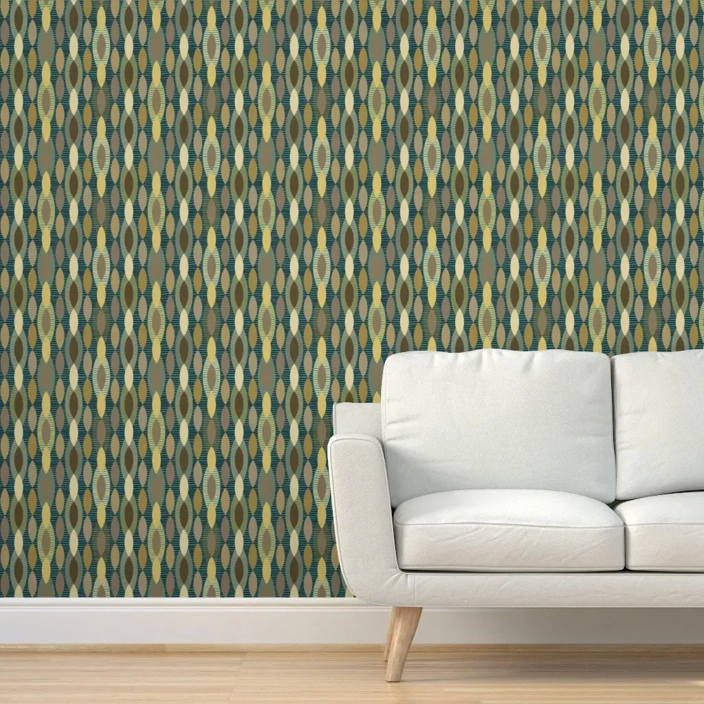 Pistachio Almonds Peel and Stick Wallpaper - Teal product