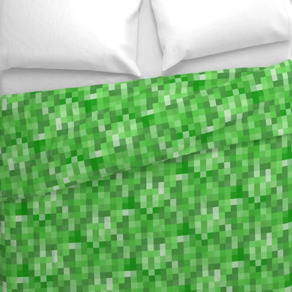 Pixel Party Duvet Cover - Green alternate view