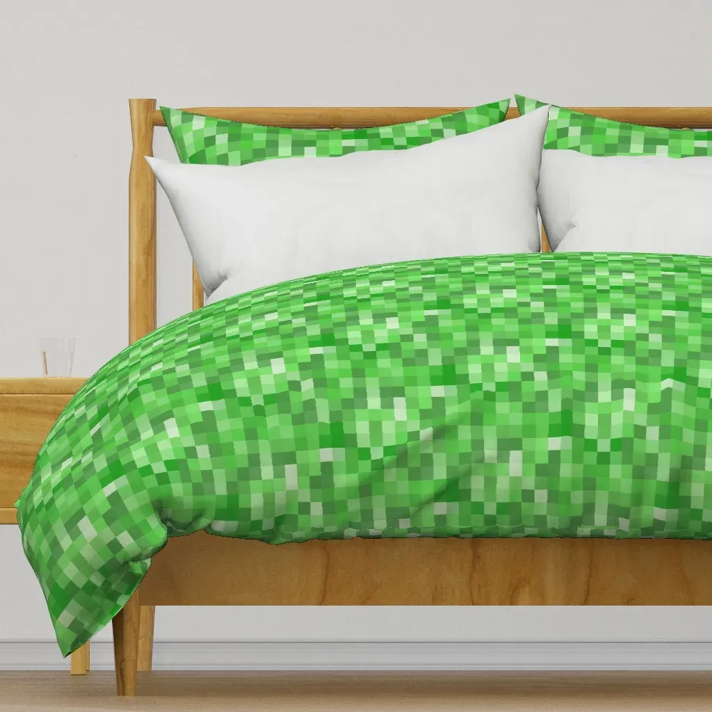 Pixel Party Duvet Cover - Green product