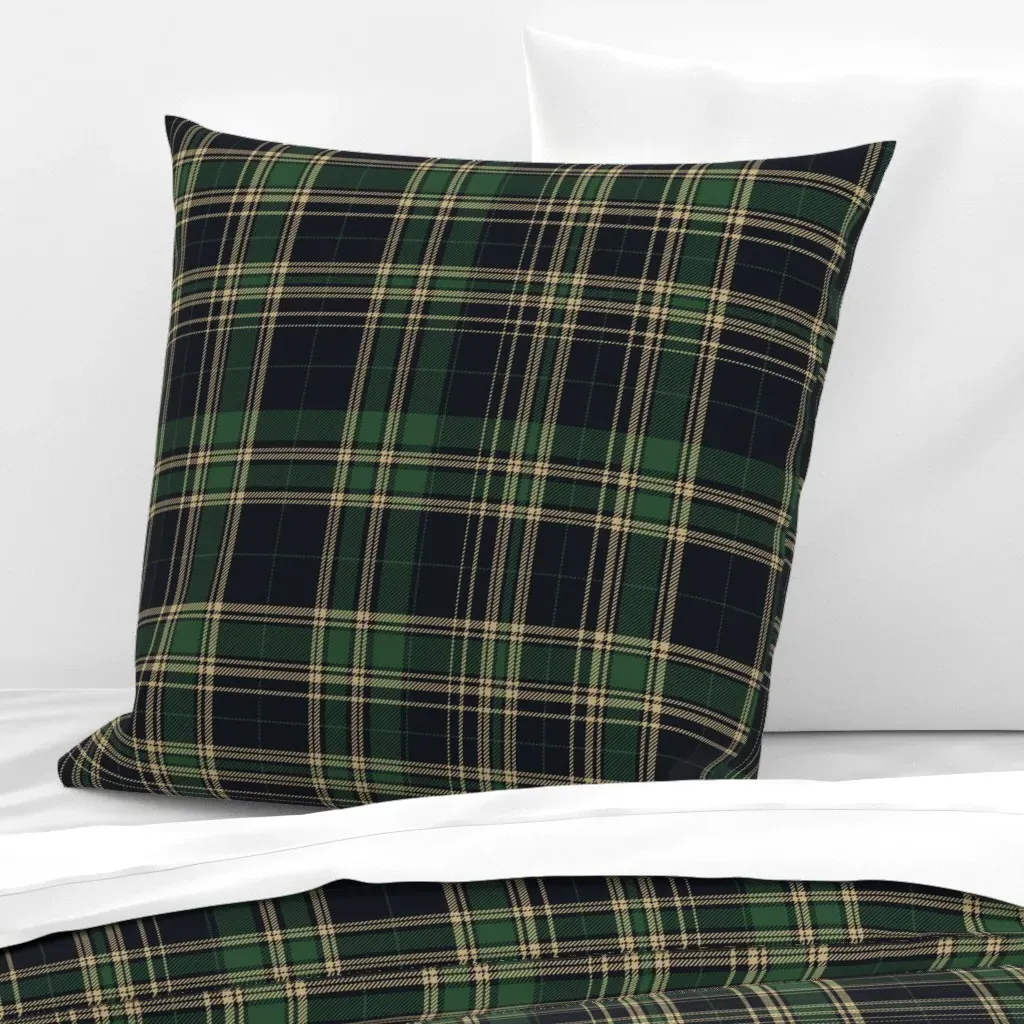 Plaid 2A Euro Pillow Sham - Dark Green product