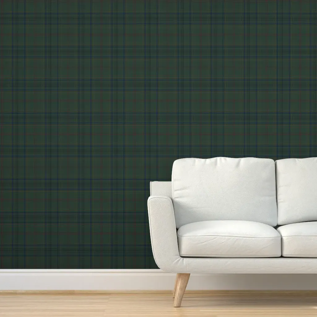 Plaid Peel and Stick Wallpaper Removable - Dark Teal product