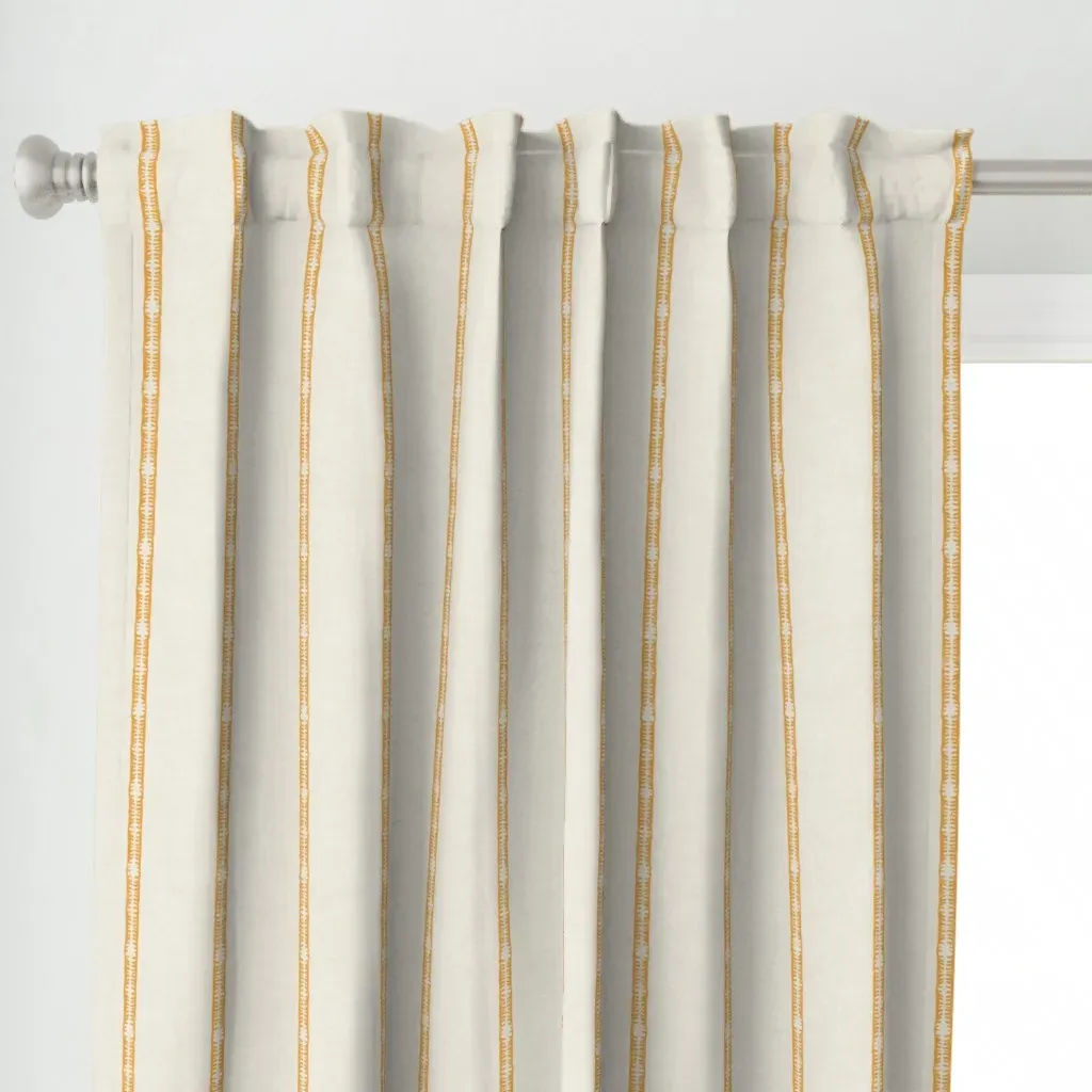 Plain Knubby Palm Springs Curtain Panel - Gold alternate view