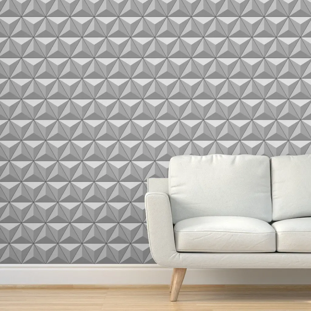 Planetary Spaceship Peel and Stick Wallpaper - Gray product