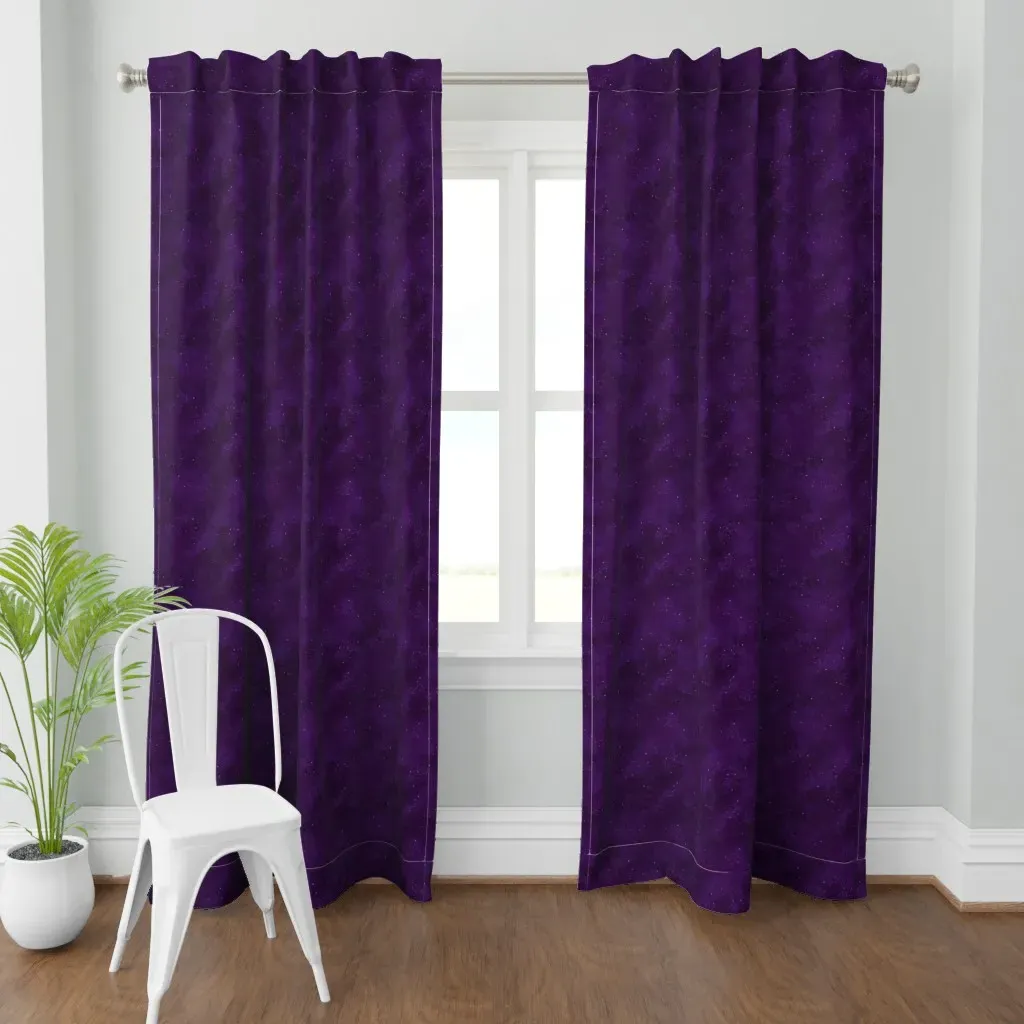 Platinum Planets Dark Curtain Panel - Purple product