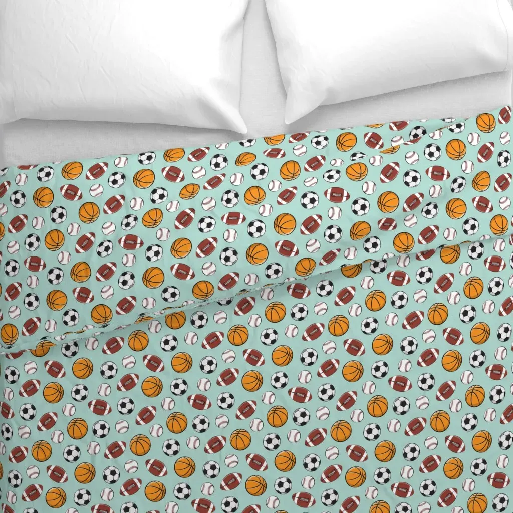 Play Ball Sports Duvet Cover - Orange alternate view