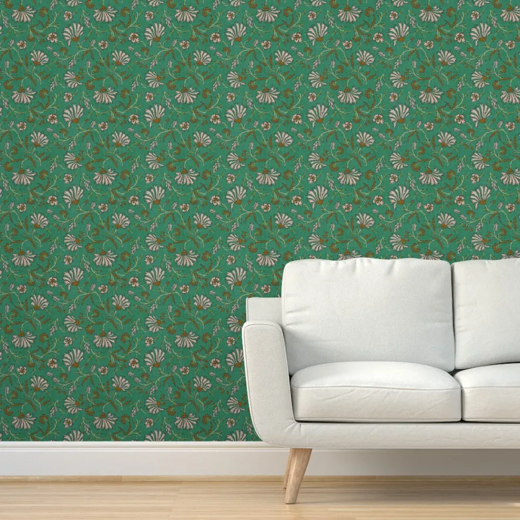 Playa Kalami Peel and Stick Wallpaper - Green, Beige product