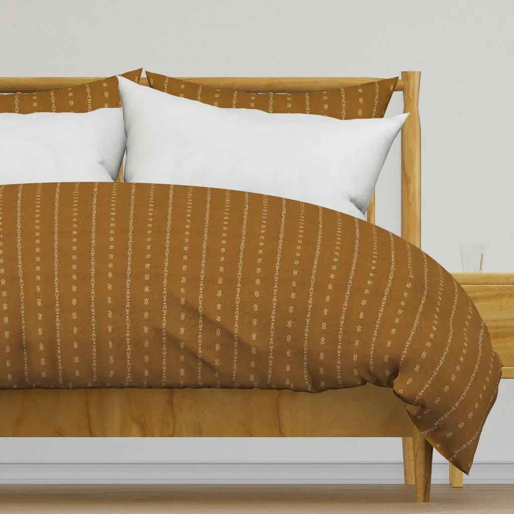 Playa Tribal Stripe Duvet Cover - Mustard Yellow product