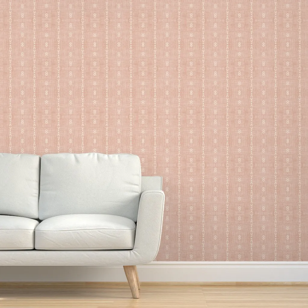 Playa Tribal Stripe Peel and Stick Wallpaper - Pale Pink product