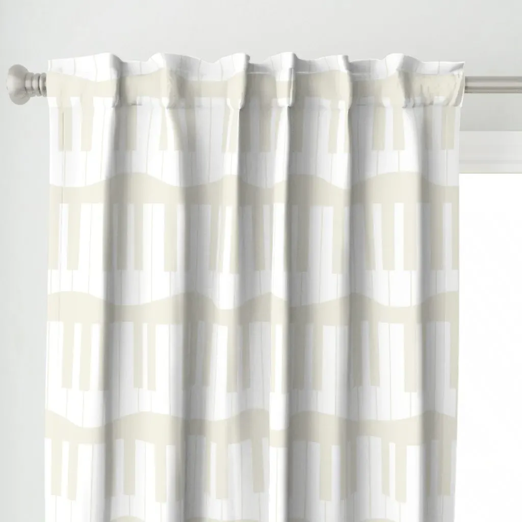 Playful Piano Pantone Curtain Panel - Off-White alternate view