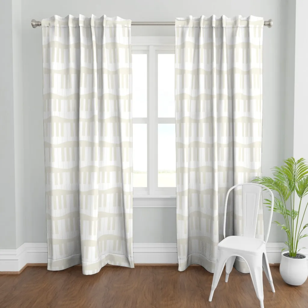 Playful Piano Pantone Curtain Panel - Off-White product