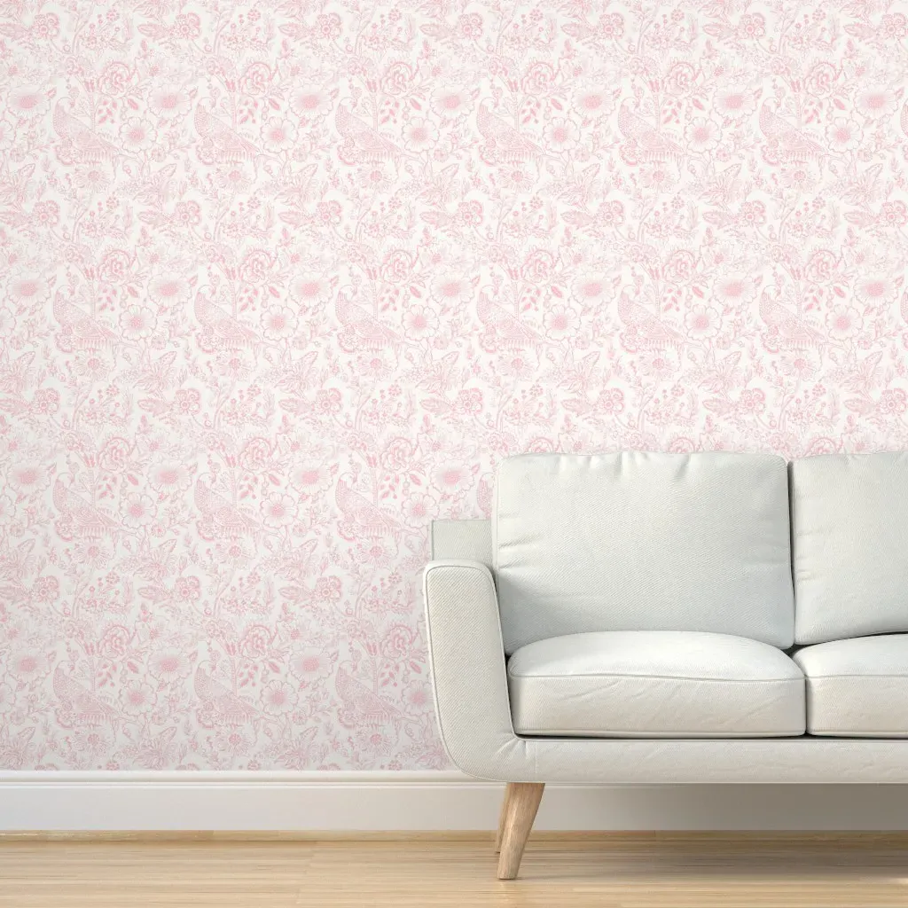 Plume Peel and Stick Wallpaper Removable - Pale Pink product