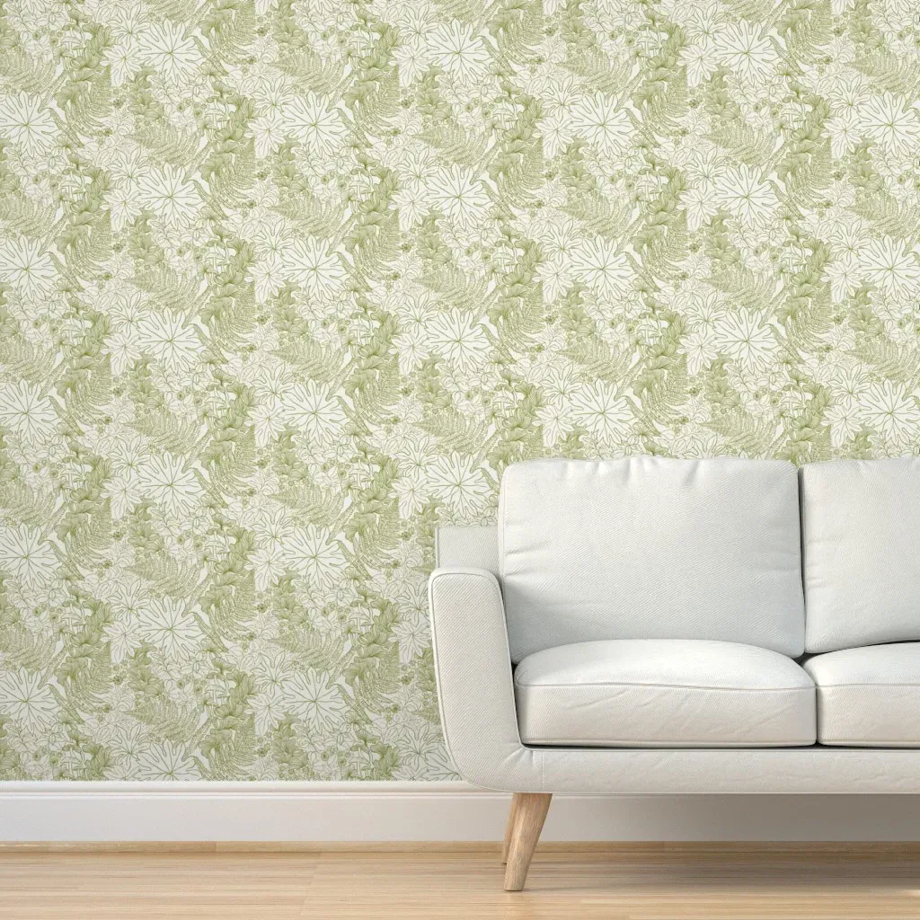 PNW Forage Peel and Stick Wallpaper - Olive Green product