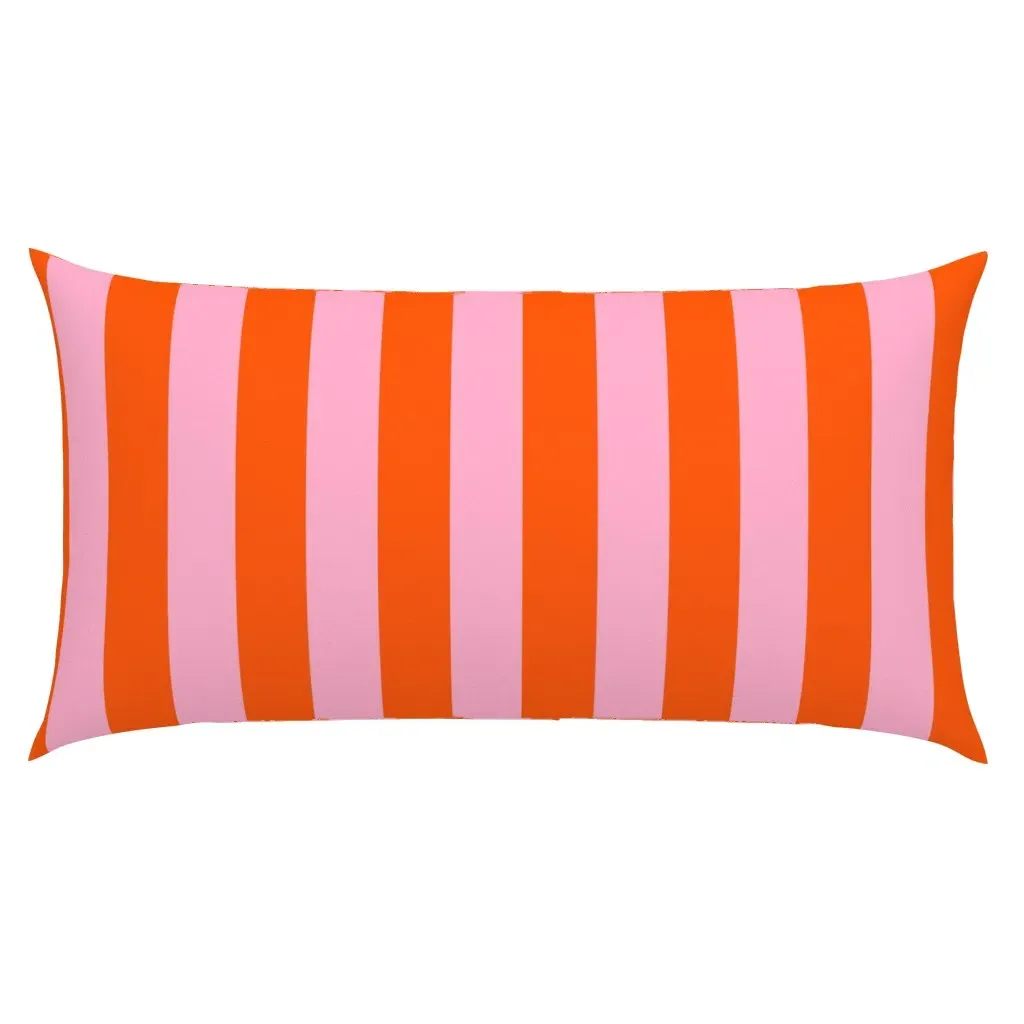 Pointdelettre32 King Pillow Sham - Orange, Cabana Stripes product