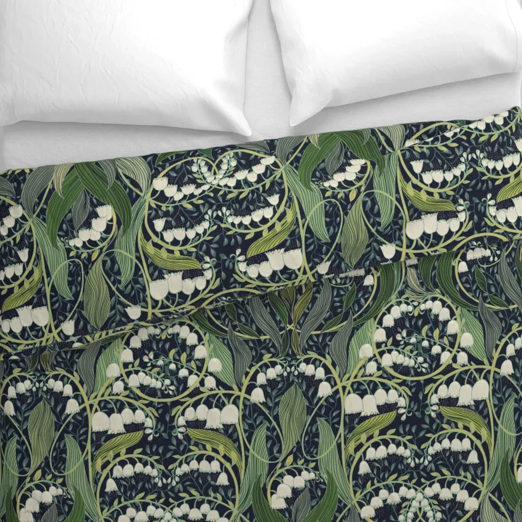 Poisonous Lily Of The Valley Duvet Cover - Green alternate view