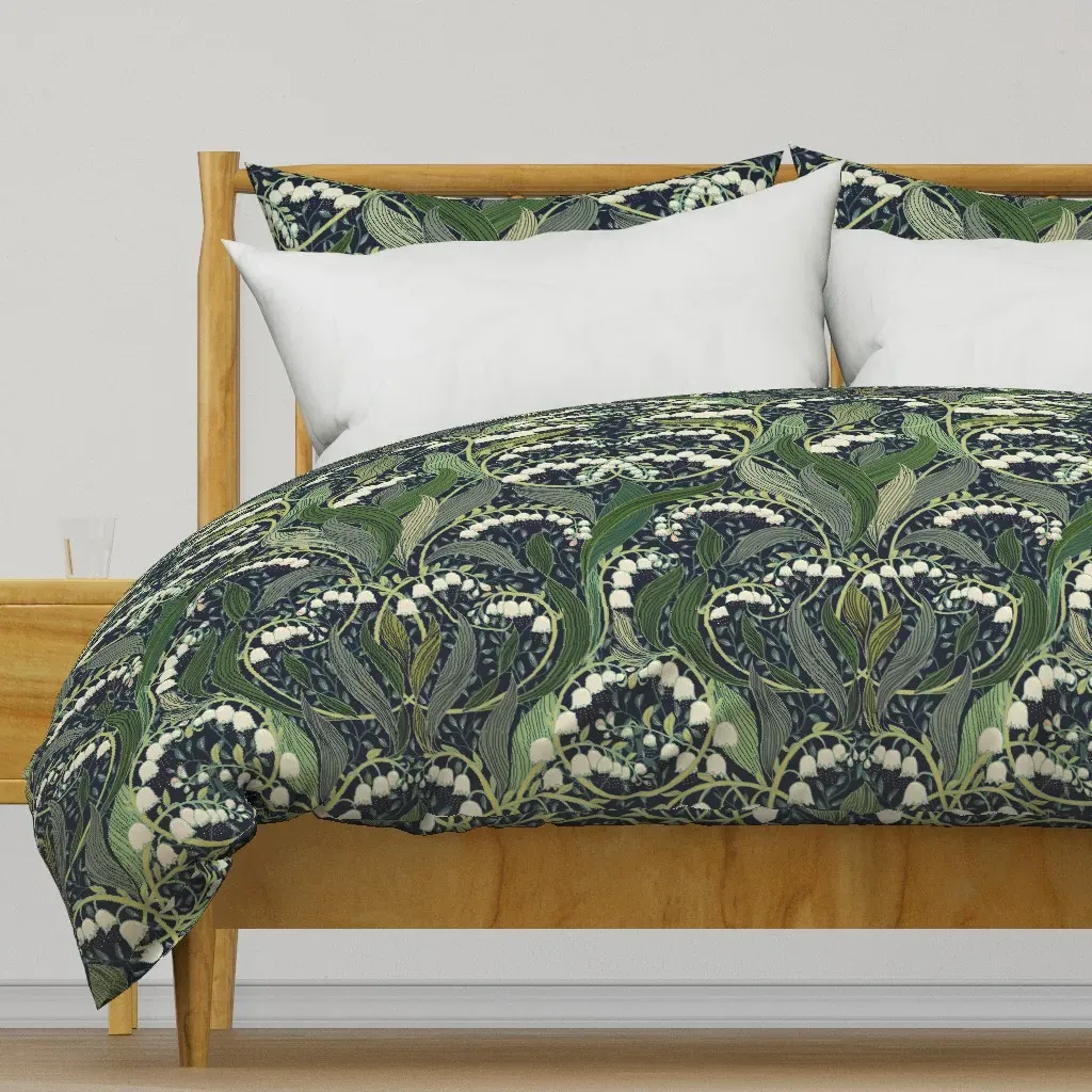 Poisonous Lily Of The Valley Duvet Cover - Green product