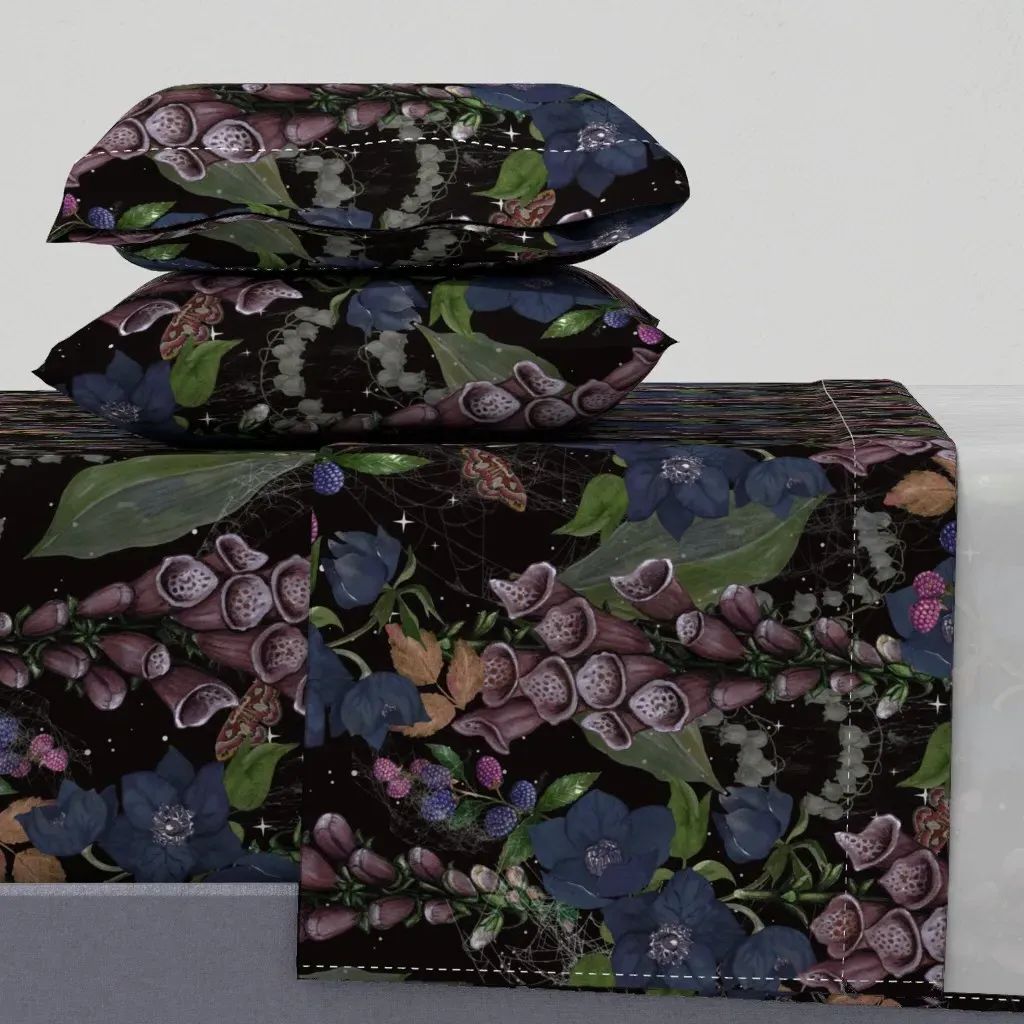 Poisonous Plant Garden Goth Edition King Sheet Set - Purple product
