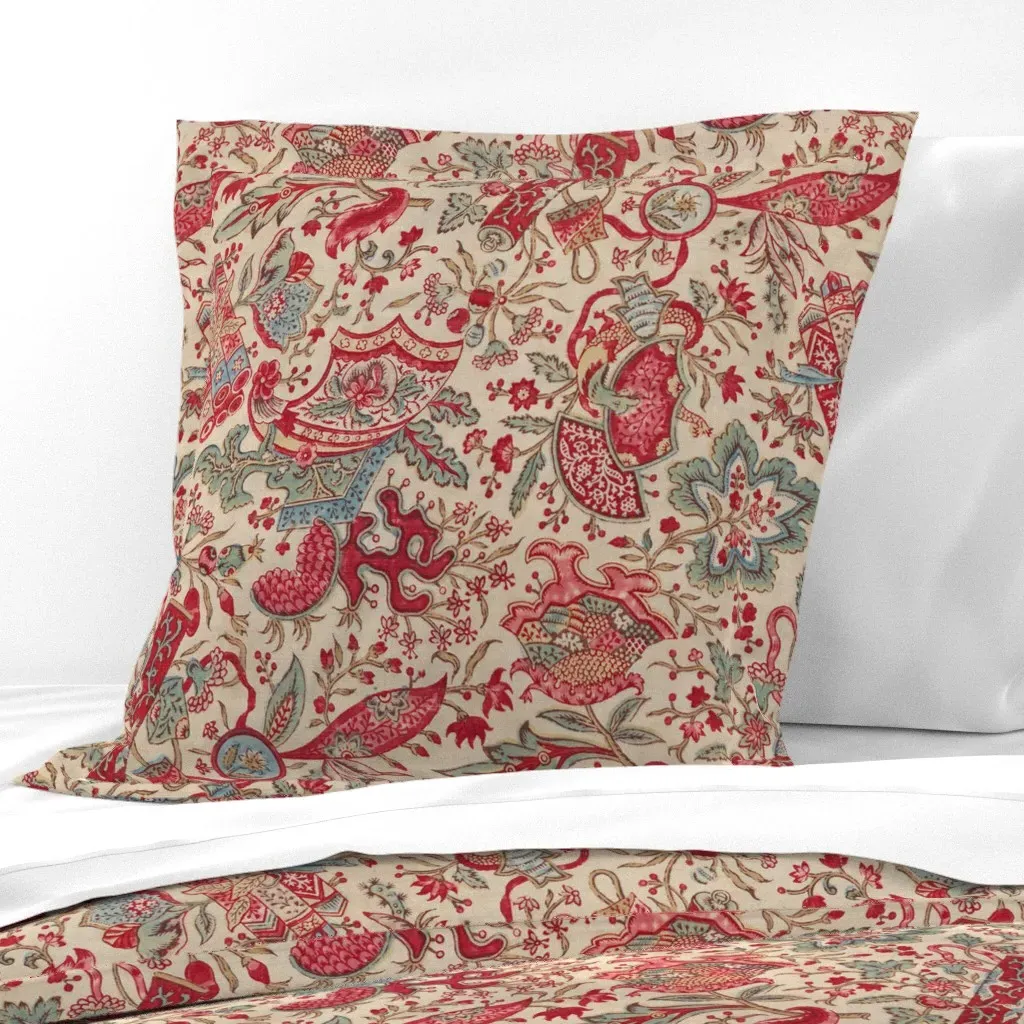 Polignac Large Euro Pillow Sham - Red product