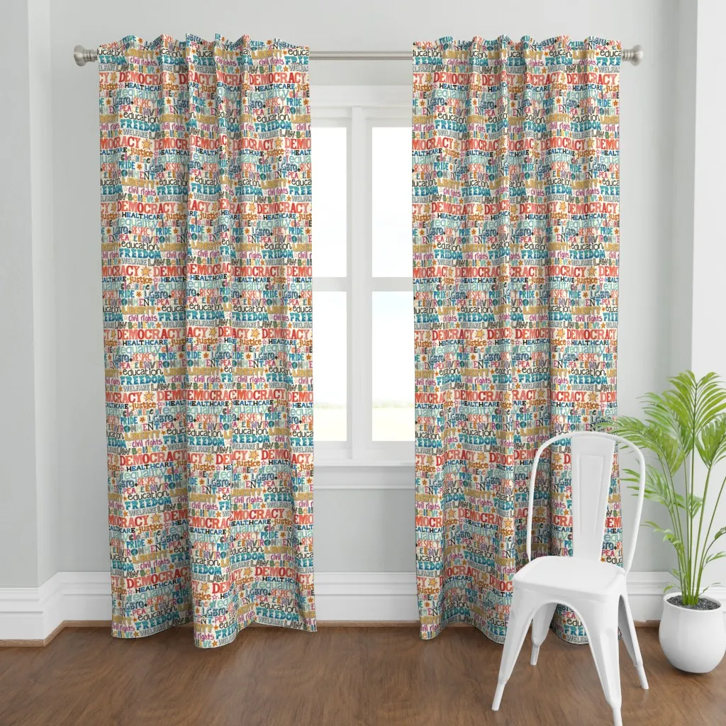 Politics Matters Curtain Panel - Orange product