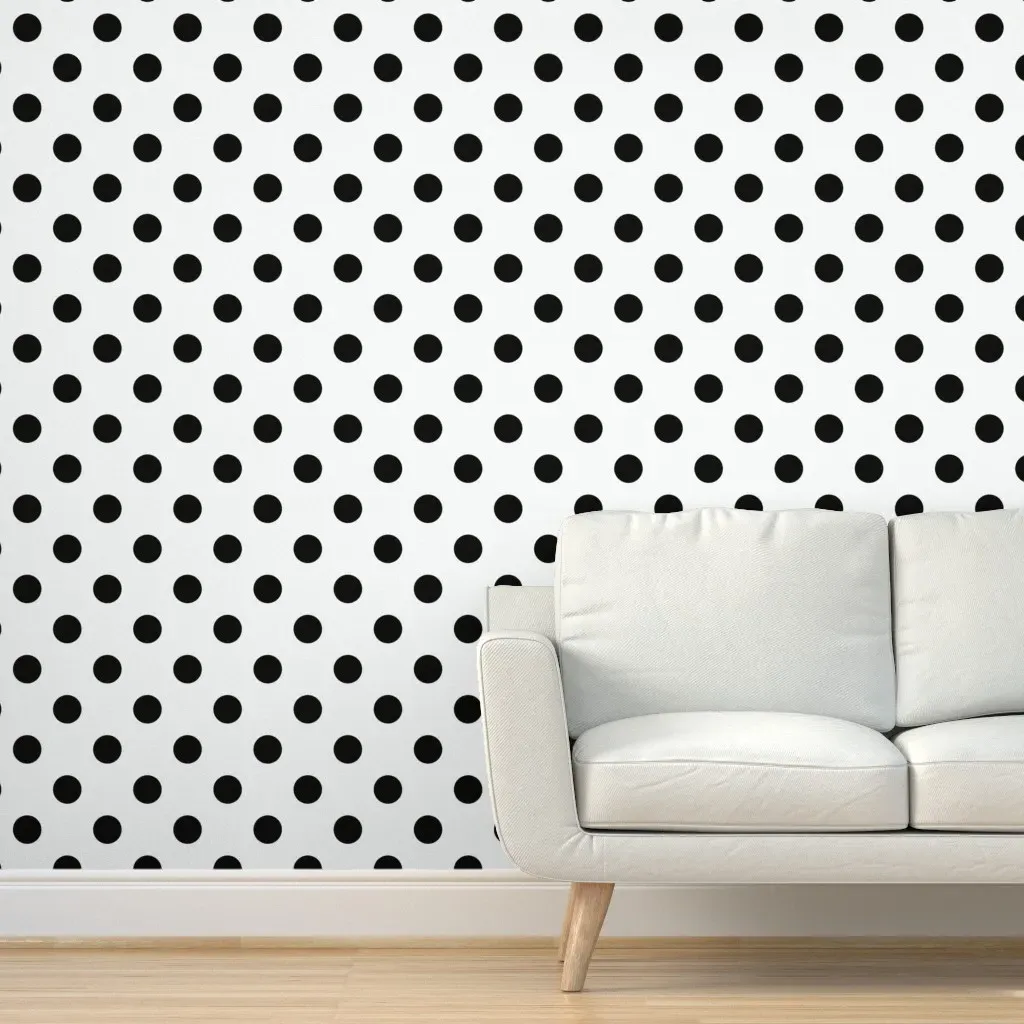 Polka Charm Peel and Stick Wallpaper - Black product