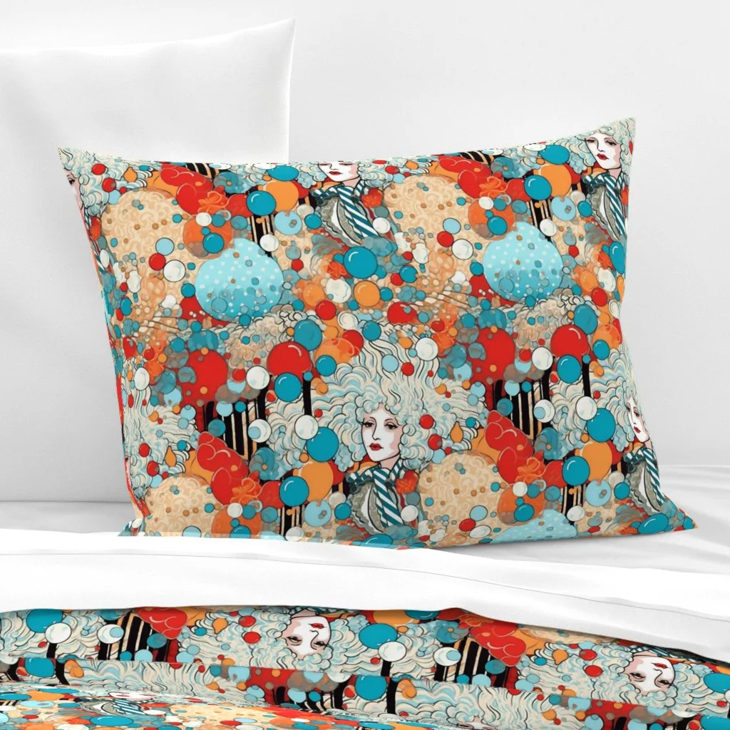 Polka Dot Geometric Standard Knife Edge Cushion - Light Blue, Cotton Sateen product