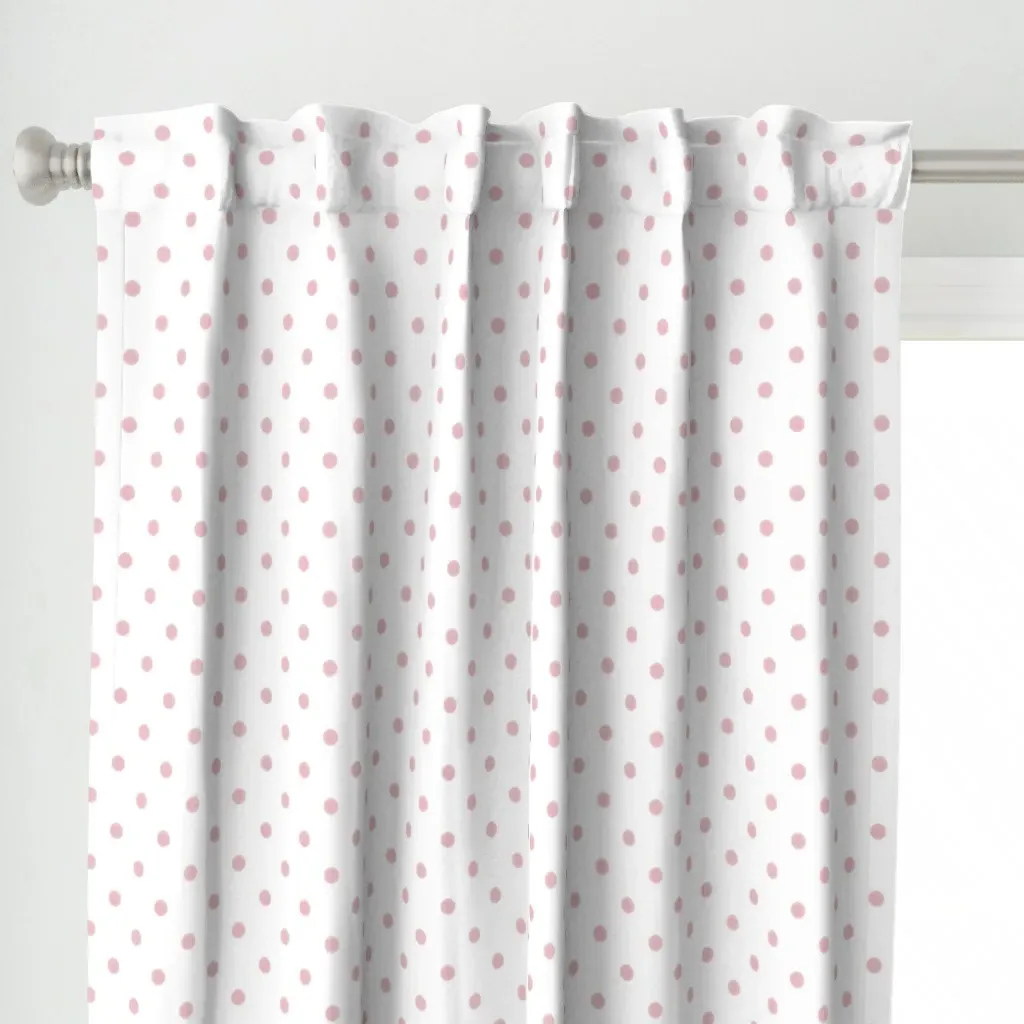 Polka Dots Curtain Panel - Dusty Rose alternate view