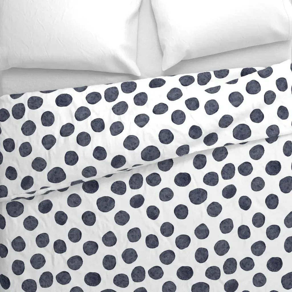 Polka Dots Tossed Large Duvet Cover - Indigo alternate view