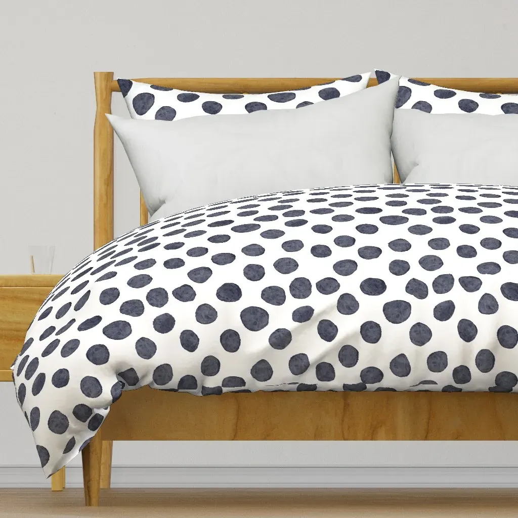 Polka Dots Tossed Large Duvet Cover - Indigo product