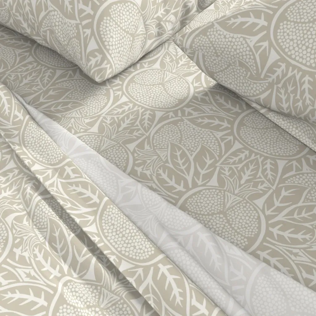 Pomegranate Block Print Cal King Sheet Set - Beige alternate view
