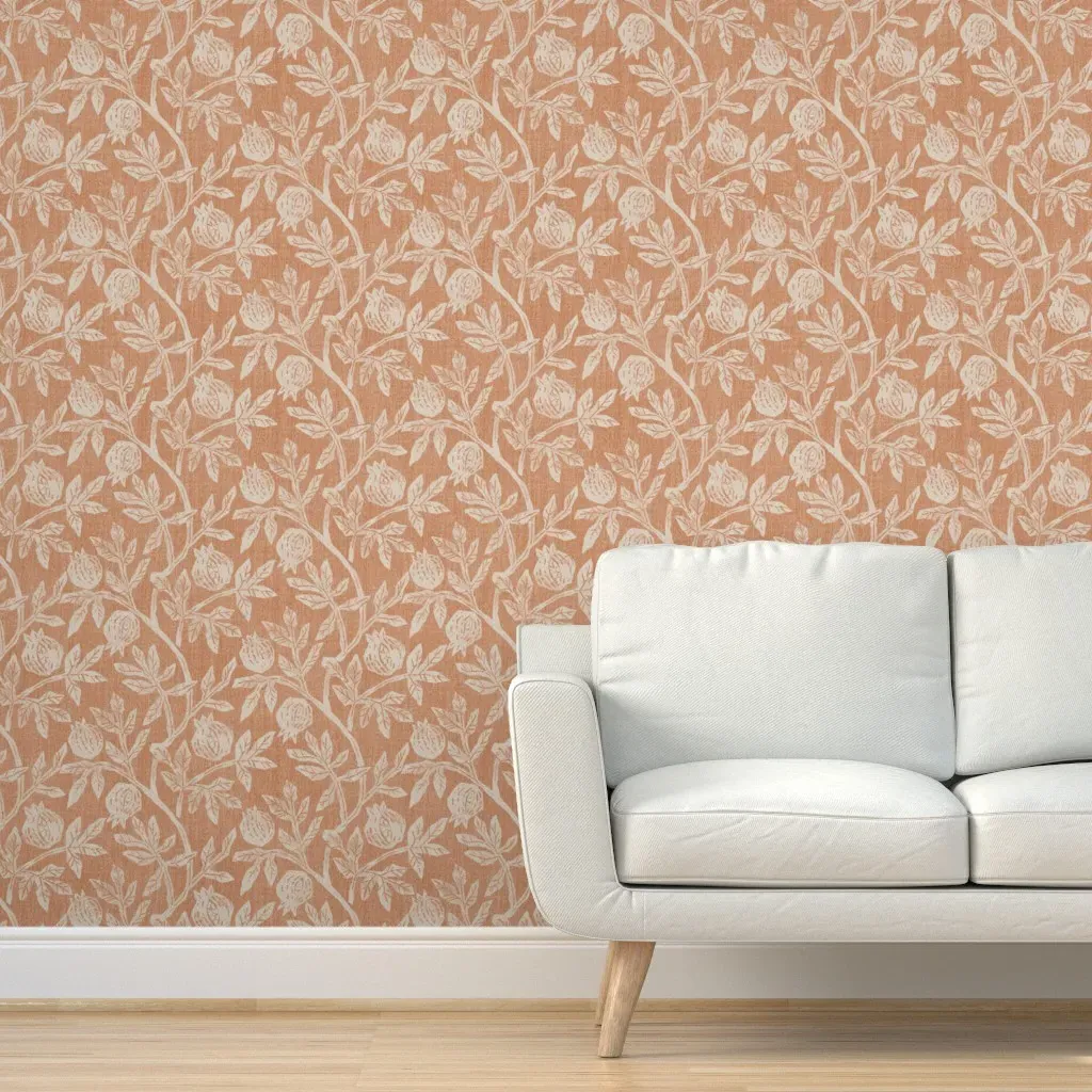 Pomegranate Peel and Stick Wallpaper - Terracotta product