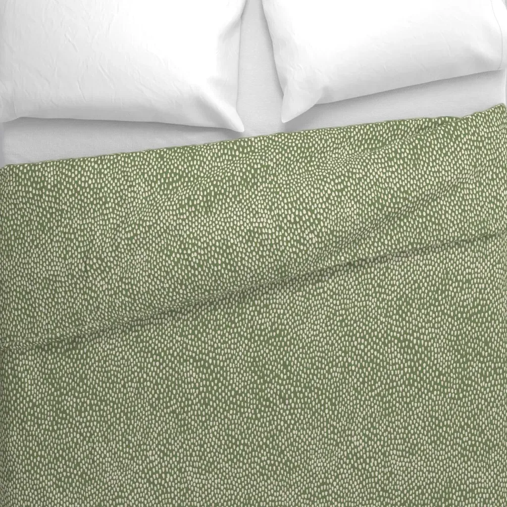 Pomelo Dots Soul Garden Prado Duvet Cover - Sage Green alternate view