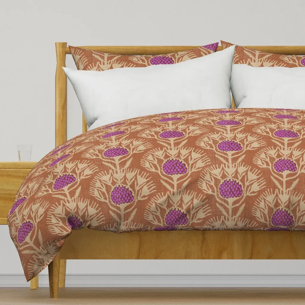 Pompom Sea Holly Duvet Cover - Terracotta product