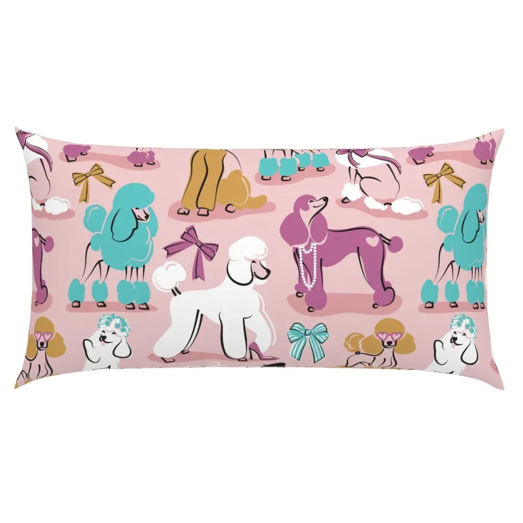 Poodle Doodles King Size Pillow Sham - Pink product
