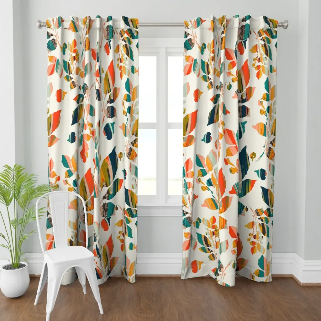 Poplar Curtain Panel - Coral product