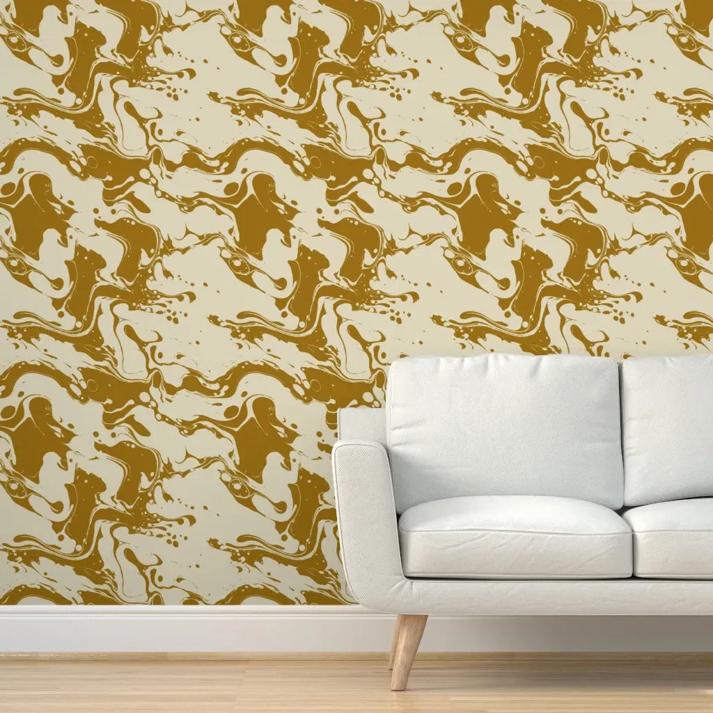 Poppie Marble Peel and Stick Wallpaper - Gold product