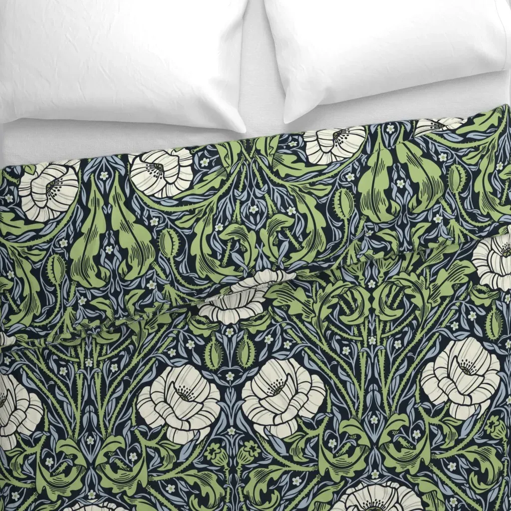 Poppies For Peace Arts Duvet Cover - White alternate view