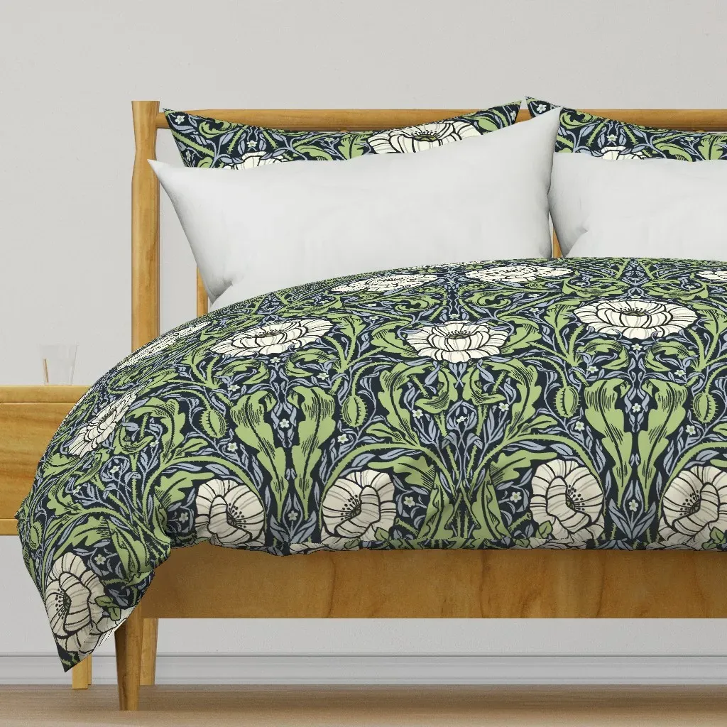 Poppies For Peace Arts Duvet Cover - White product