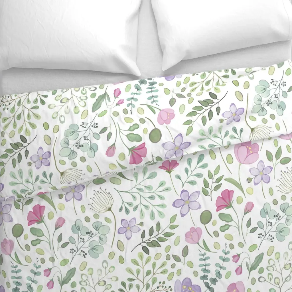 Posie Lilac Duvet Cover - Pink alternate view