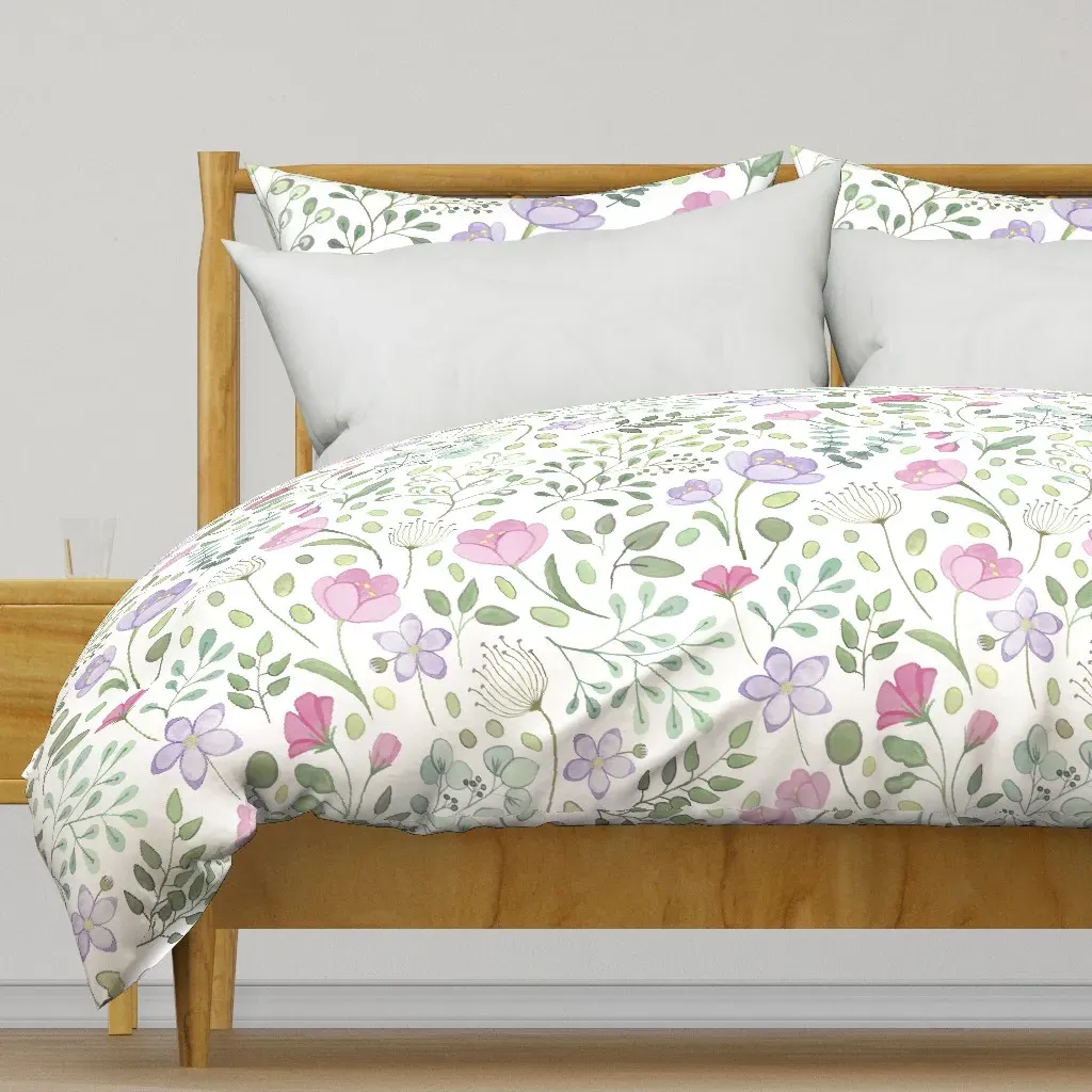 Posie Lilac Duvet Cover - Pink product