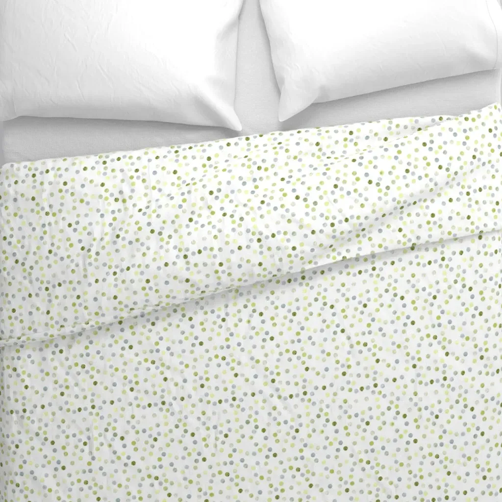Pottyos Print Vert Duvet Cover - Pale Green alternate view