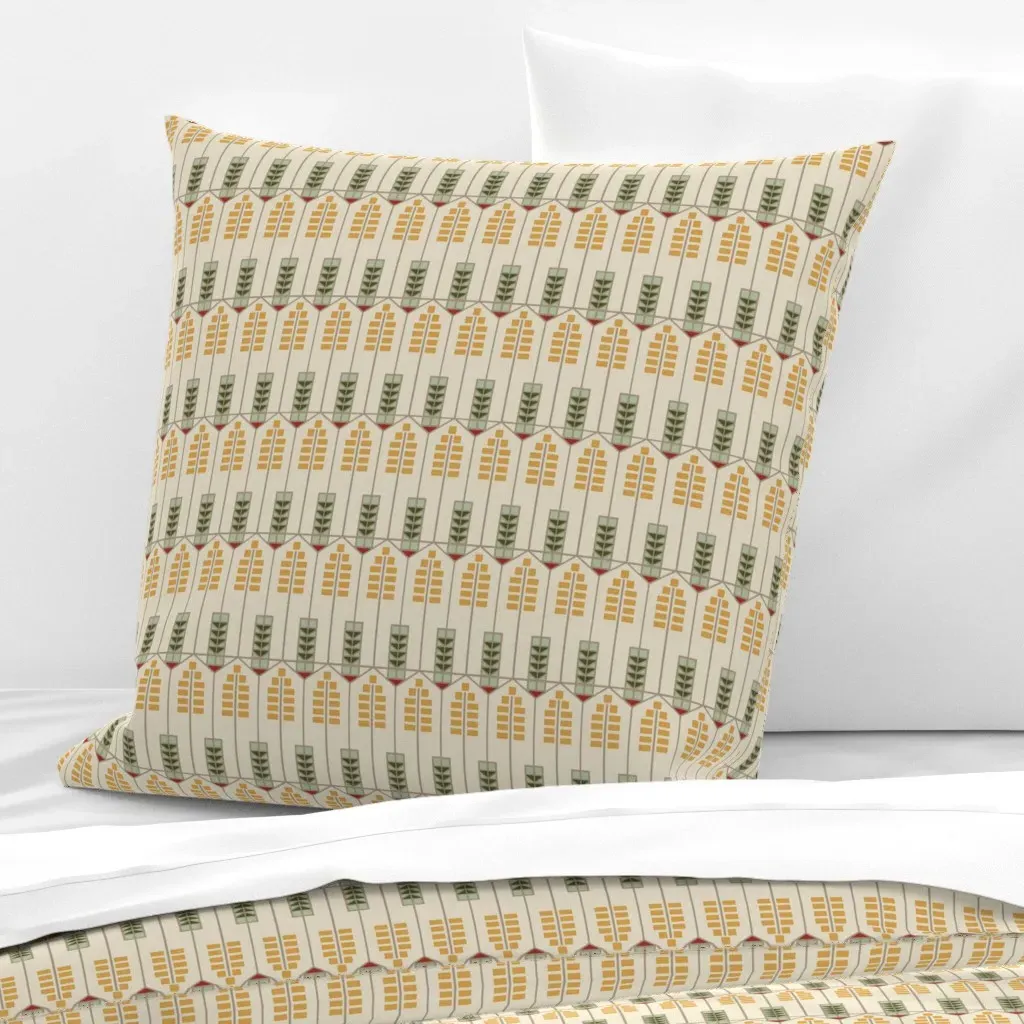 Prairie Vine Euro Pillow Sham - Mustard Yellow product