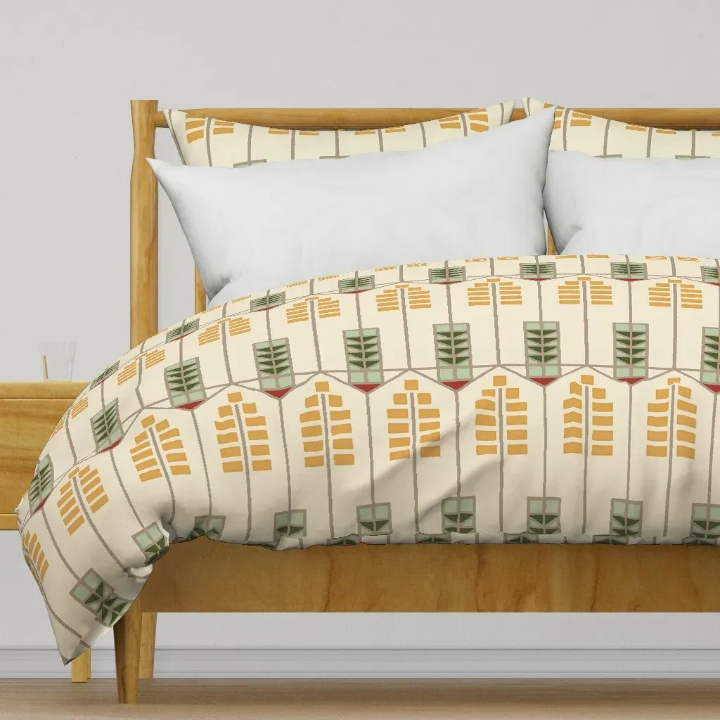 Prairie Vine Large Duvet Cover - Beige product