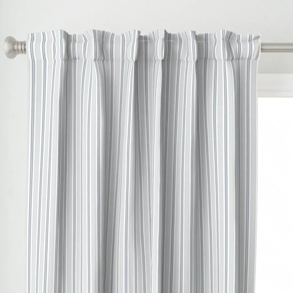 Preppy Coastal Vertical Curtain Panel - Blue alternate view