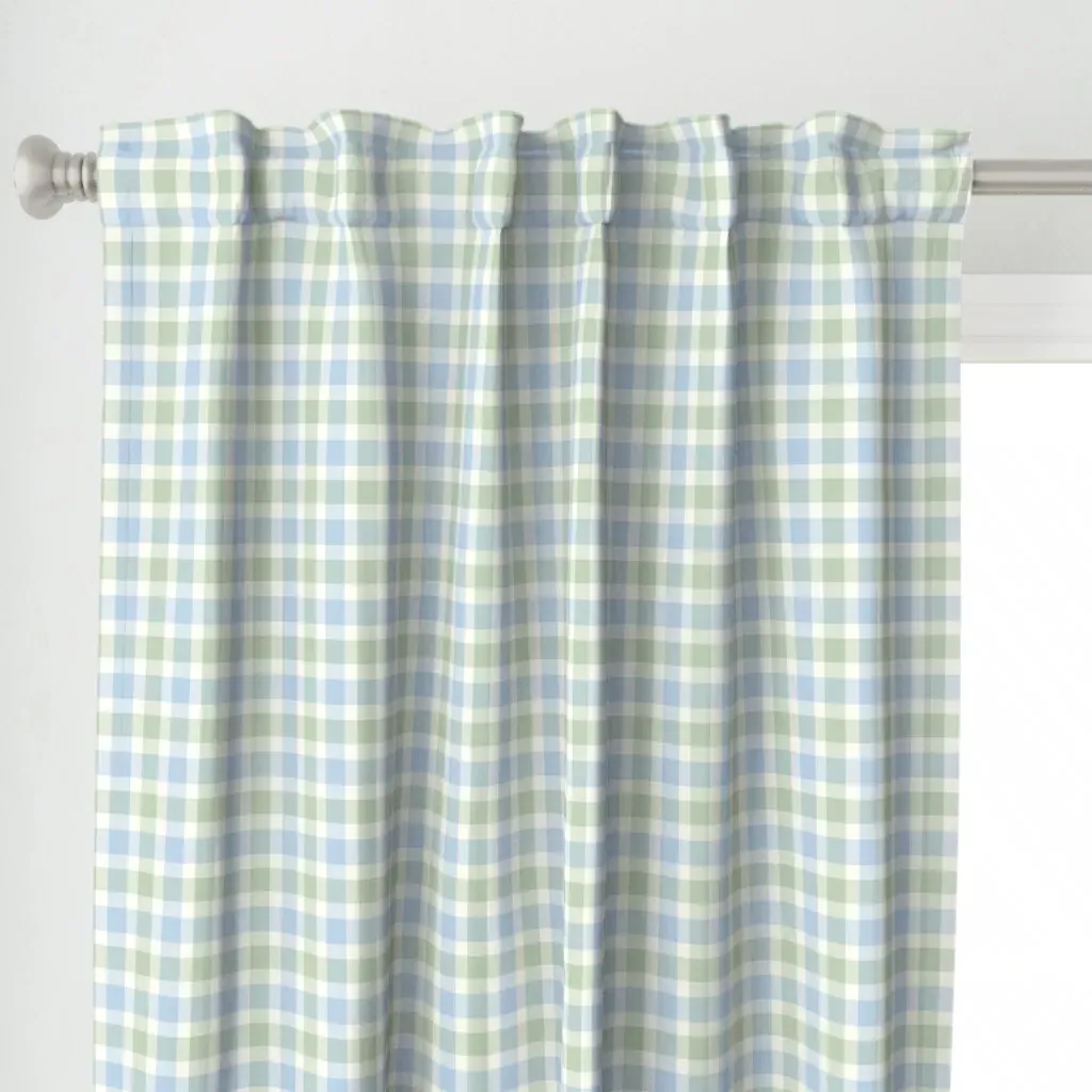 Preppy Gender Neutral Curtain Panel - Light Blue alternate view
