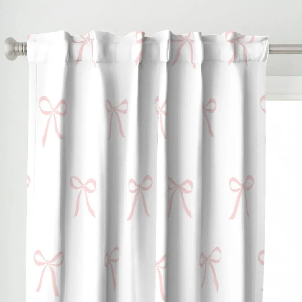 Preppy Grandmillennial Curtain Panel - Pink alternate view