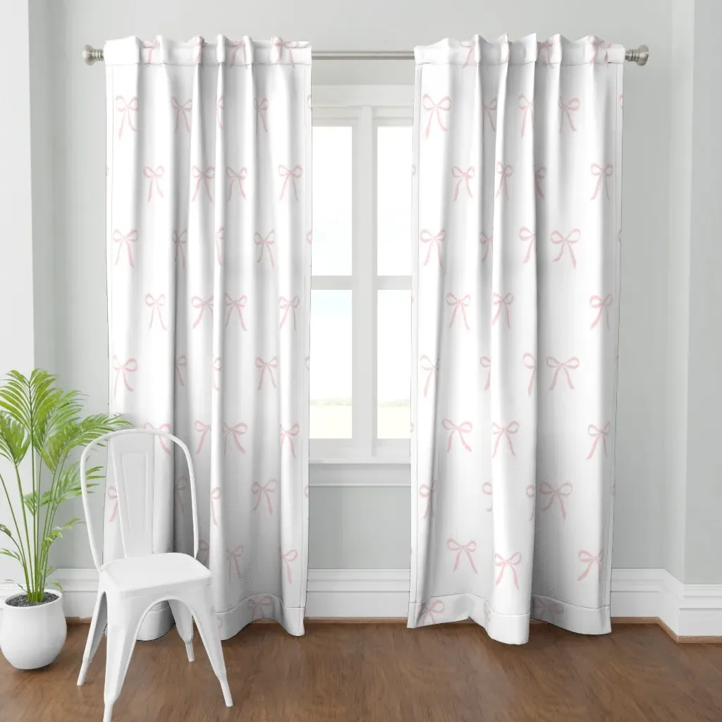 Preppy Grandmillennial Curtain Panel - Pink product
