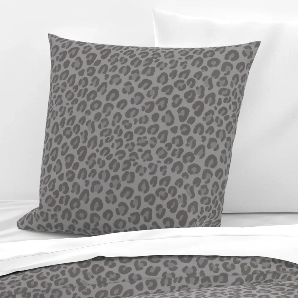 Preppy Leopard Euro Pillow Sham - Grey product