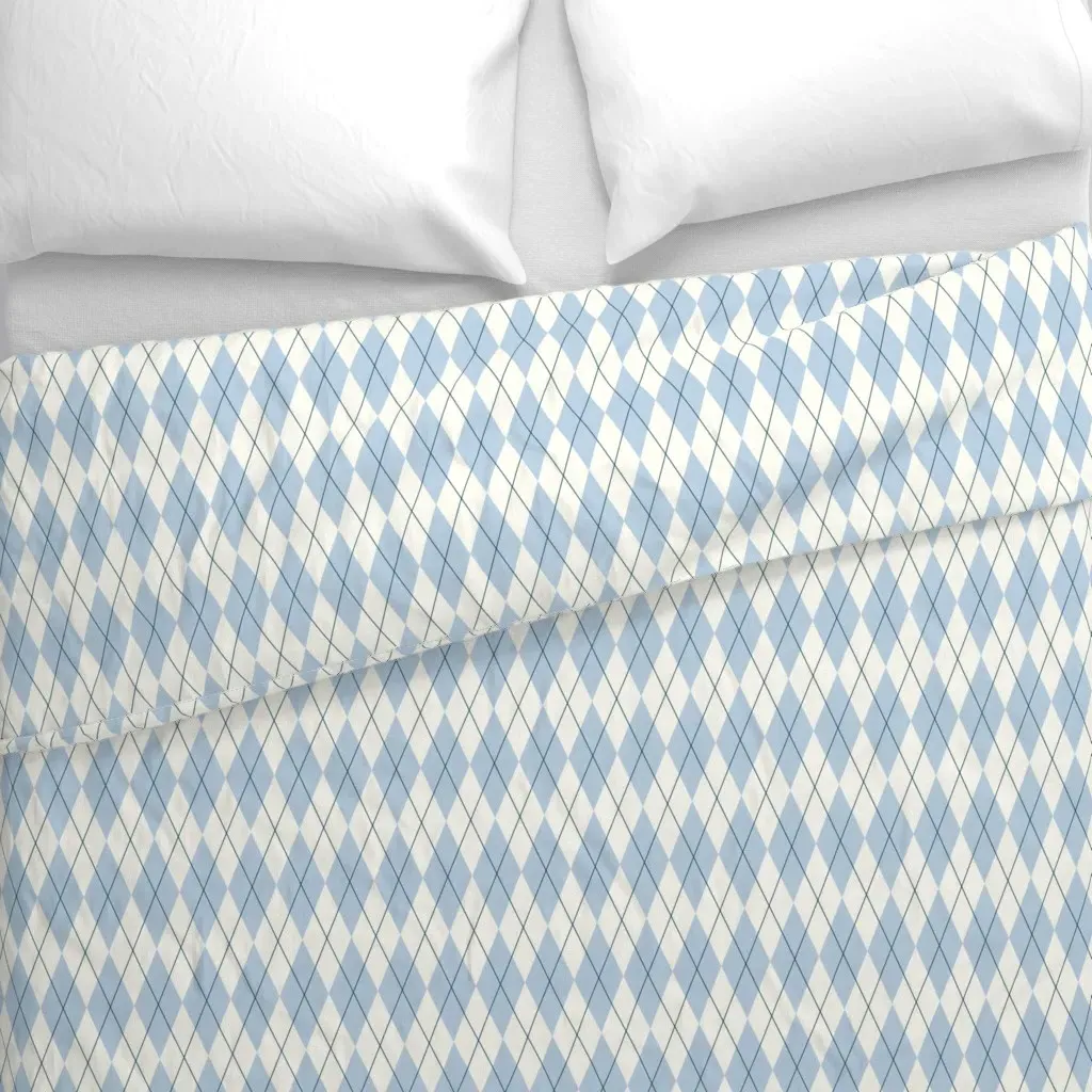 Preppy Light Blue Duvet Cover alternate view