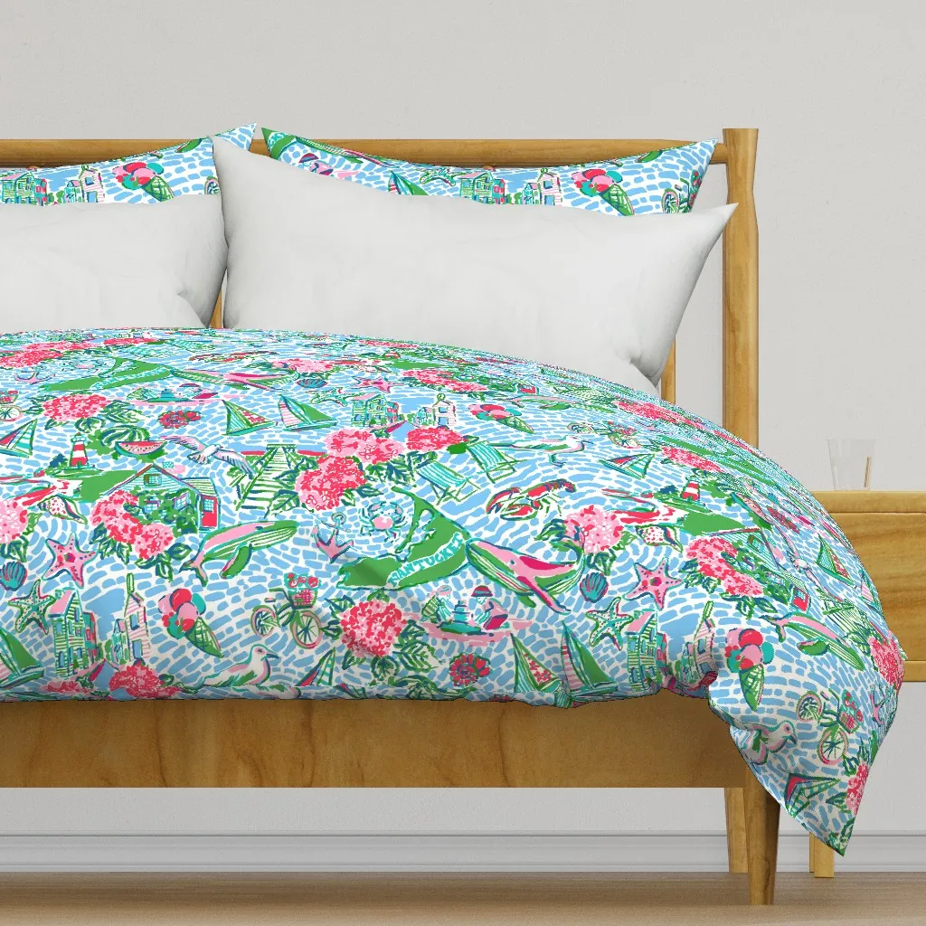Preppy Nantucket Duvet Cover - Pink product