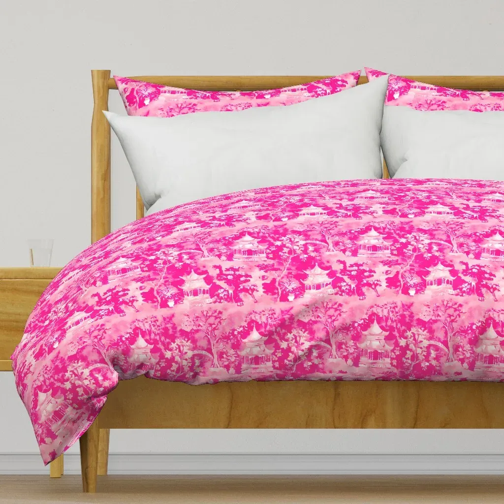 Preppy Pink and White Duvet Cover - Pink product
